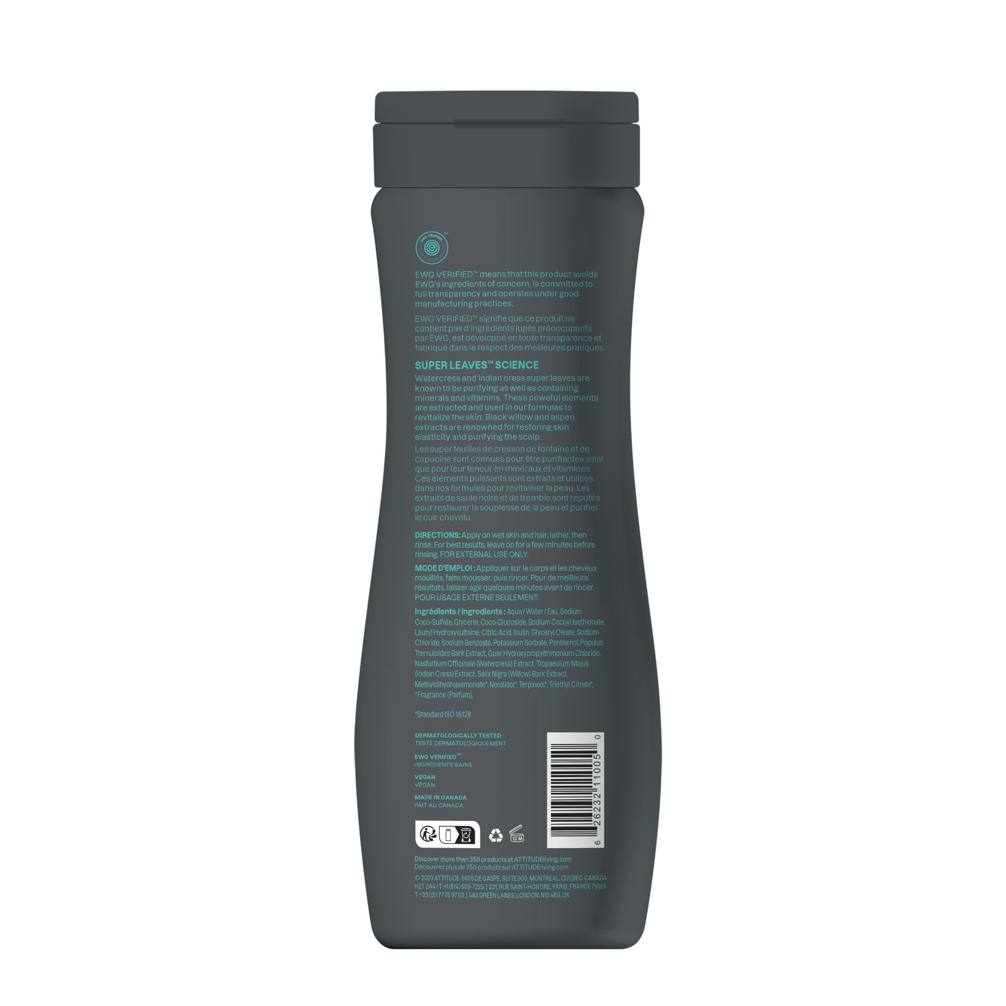 ATTITUDE 2-en-1, emballage durable et respectueux.