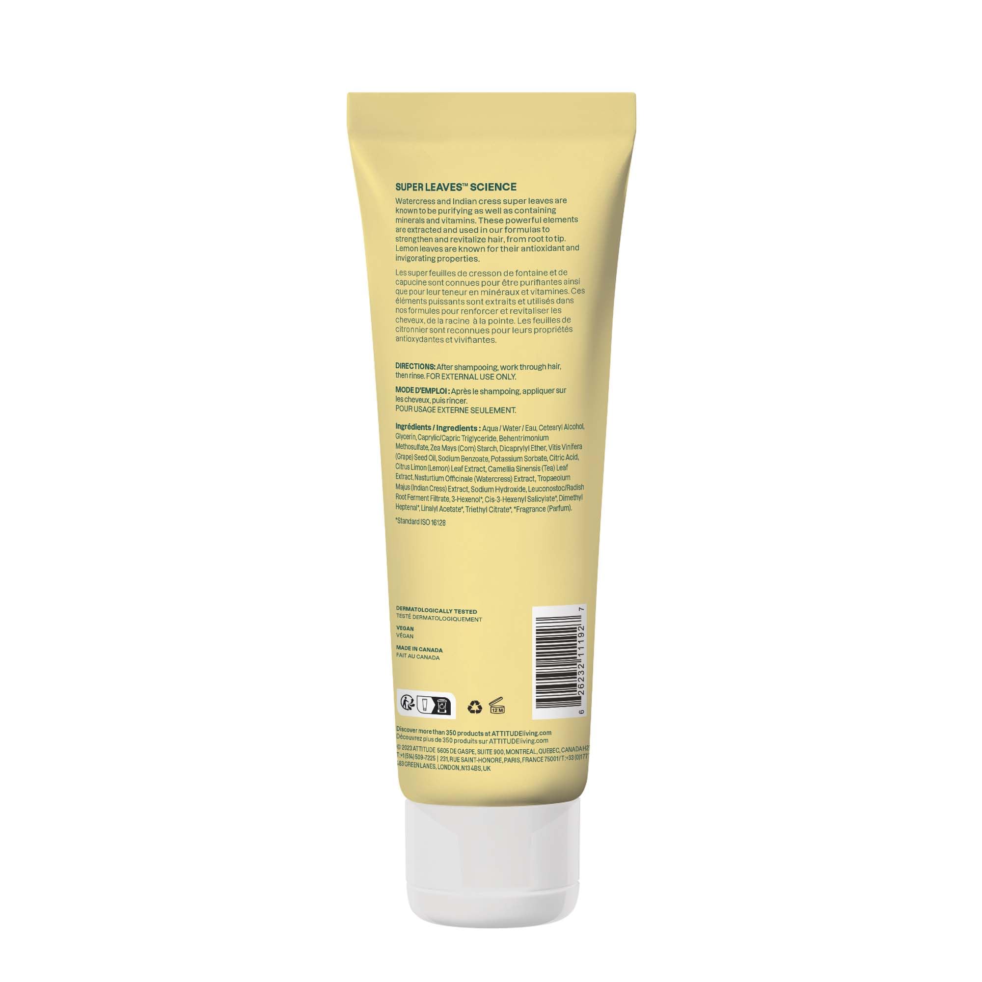 Pour des résultats optimaux, ATTITUDE Clarifiant après-shampooing s’accorde avec le shampooing clarifiant.