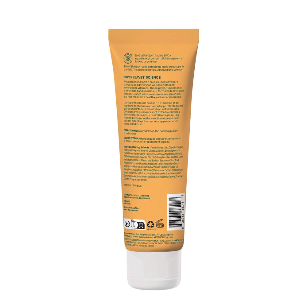 ATTITUDE Lotion pour le corps usage quotidien pour une peau hydratée sans fini gras.