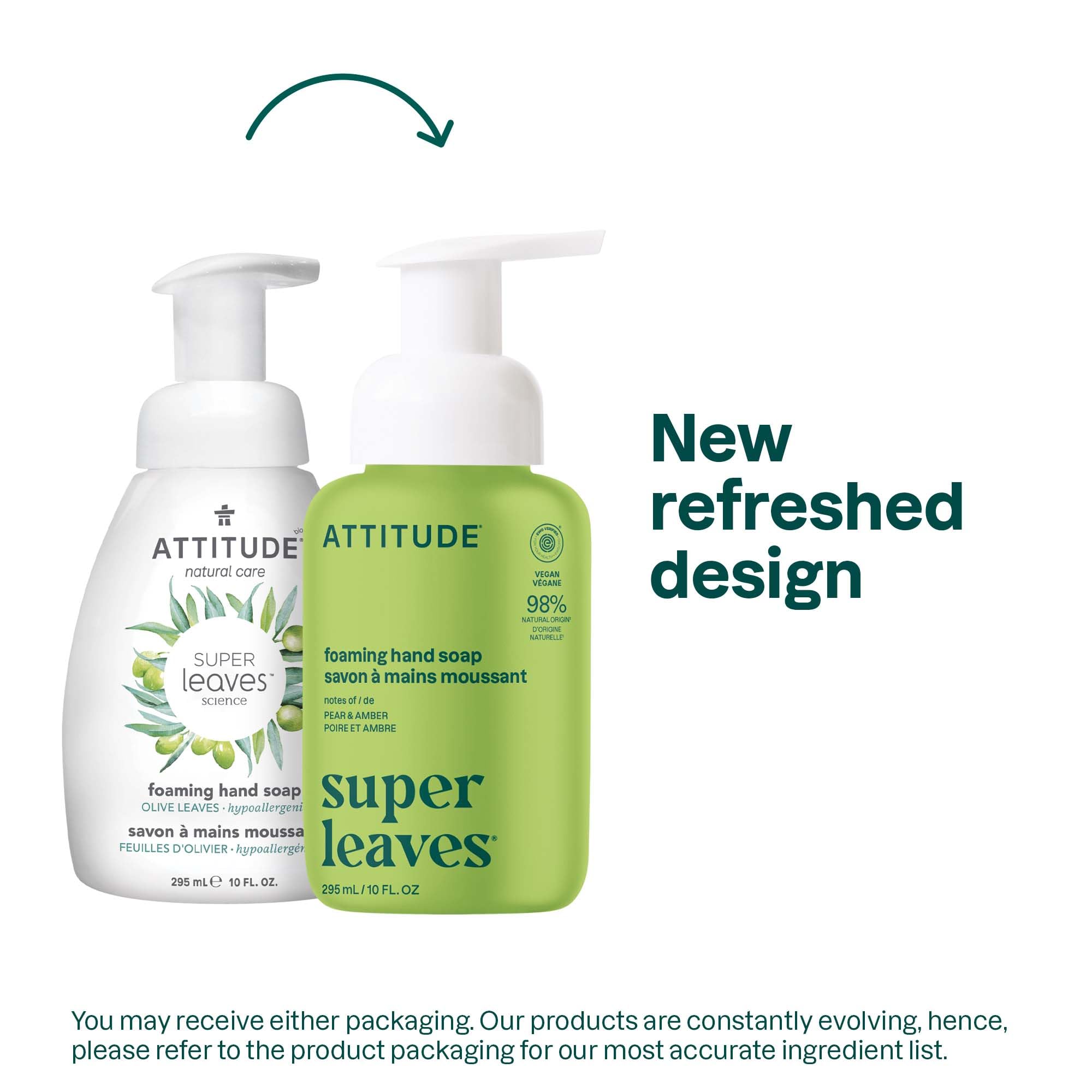 Attitude bouteille savon main recyclable pehd : emballage durable pour votre routine.