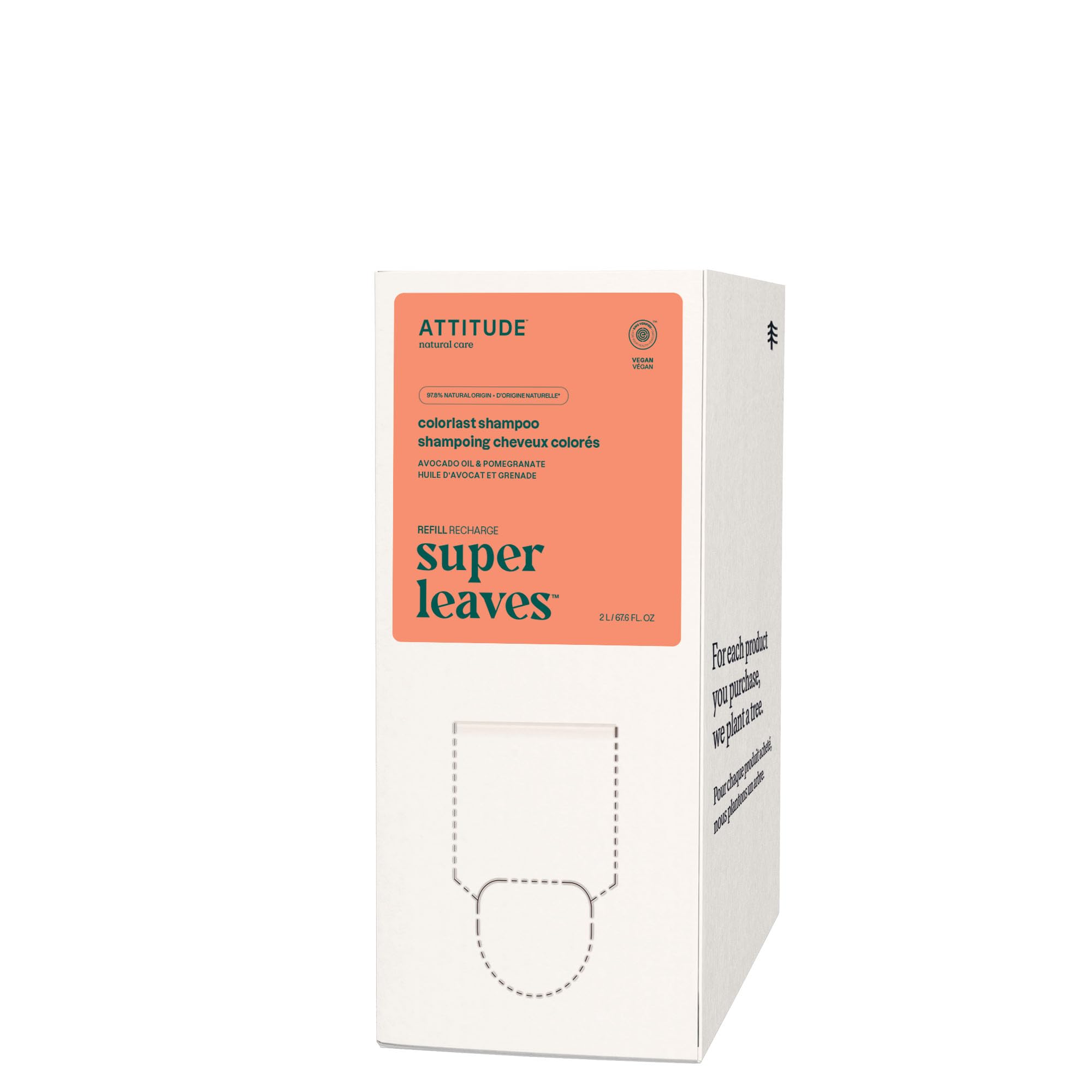 ATTITUDE Colorlast Shampoing : bouteille élégante prête pour soins colorés, soin doux et respectueux.