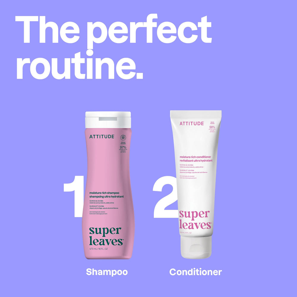 Cheveux doux et souples après utilisation du conditionneur ATTITUDE.