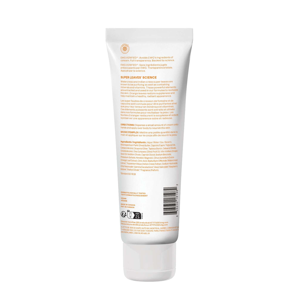 ATTITUDE Crème pour le corps, usage quotidien facile, peau nourrie.