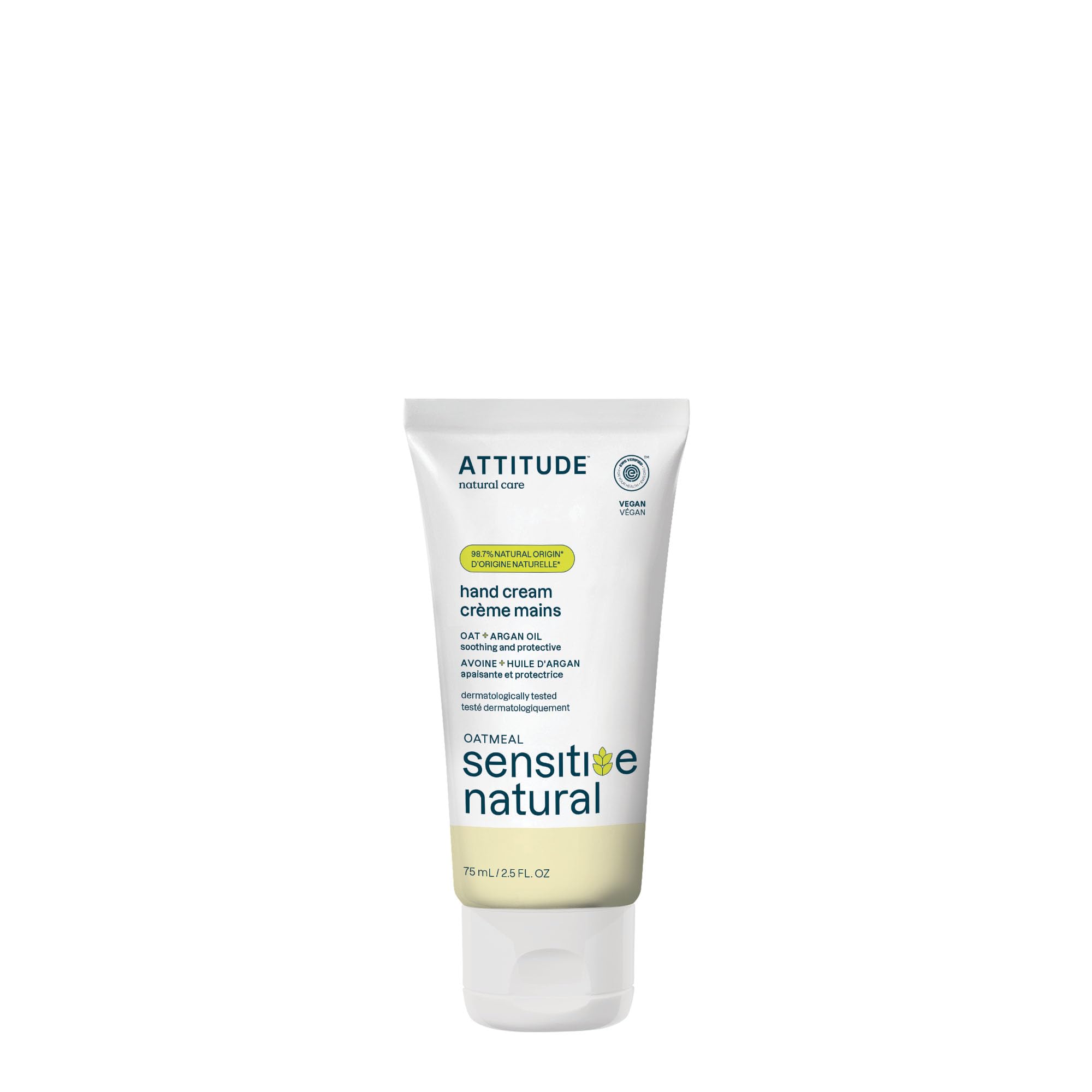 ATTITUDE Crème Mains Sensitive – bouteille pratique pour usage quotidien.