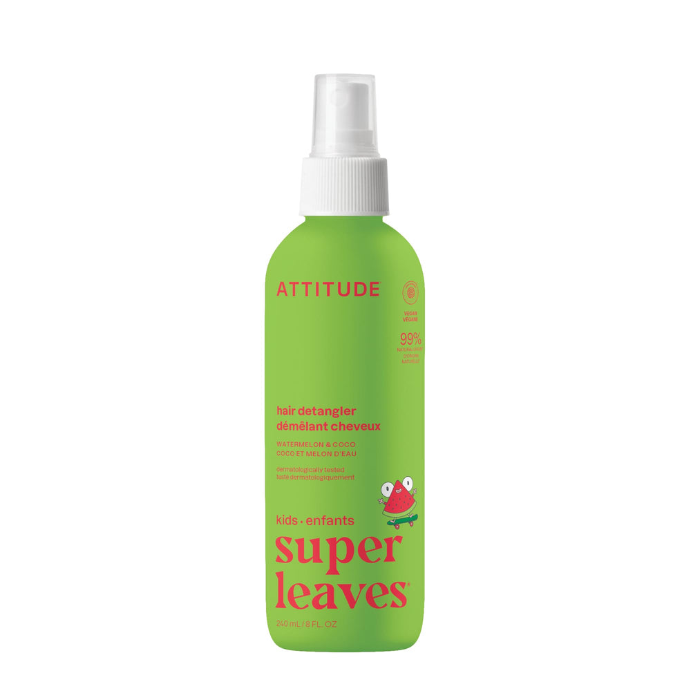 Attitude Démêlant Cheveux Enfants Watermelon Coco – bouteille recyclable pratique.