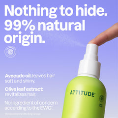 ATTITUDE Démêlant Spray – application sur cheveux mouillés pour faciliter le coiffage.