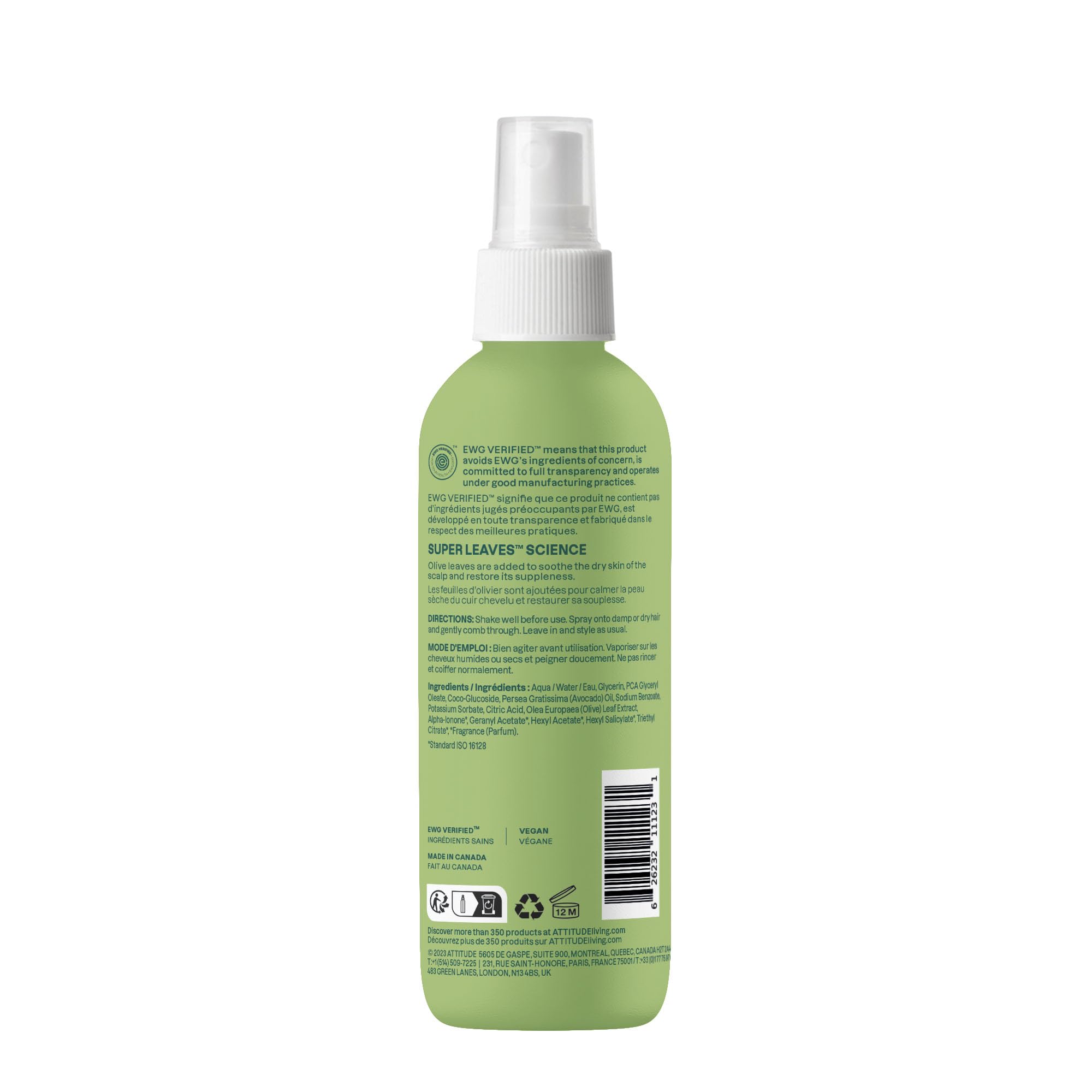 ATTITUDE Démêlant Spray – parfum léger pour une expérience quotidienne sans lourdeur.