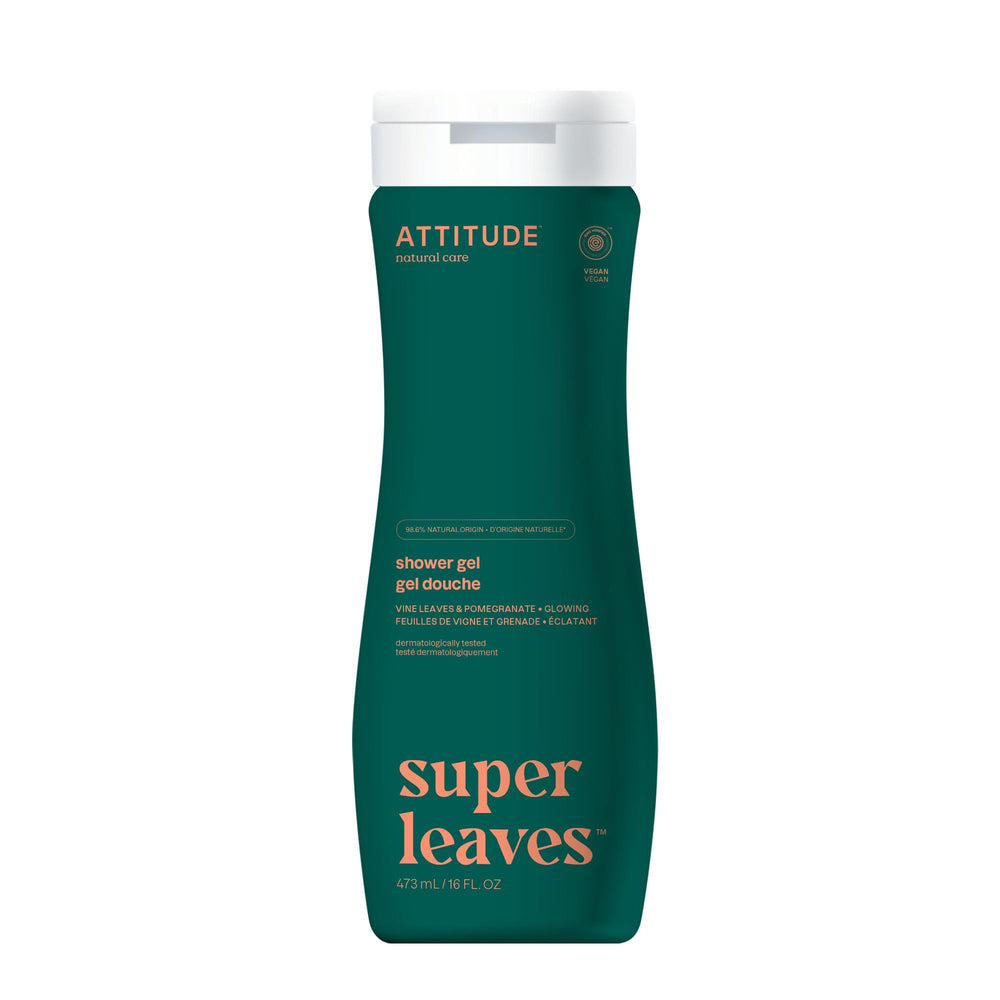 ATTITUDE Gel Douche feuilles-vigne-rouge : rafraîchissement de la peau.