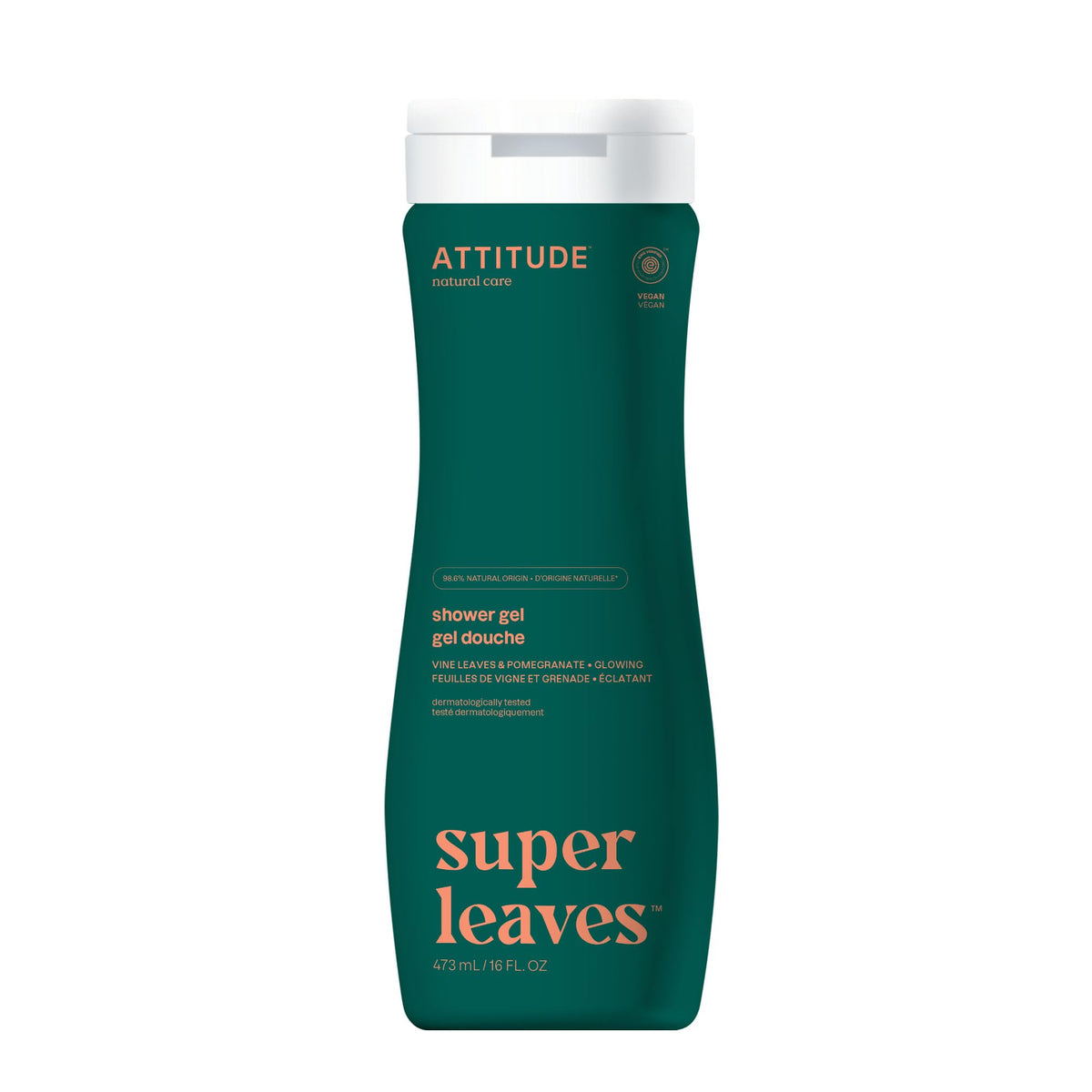 ATTITUDE Gel Douche feuilles-vigne-rouge : rafraîchissement de la peau.