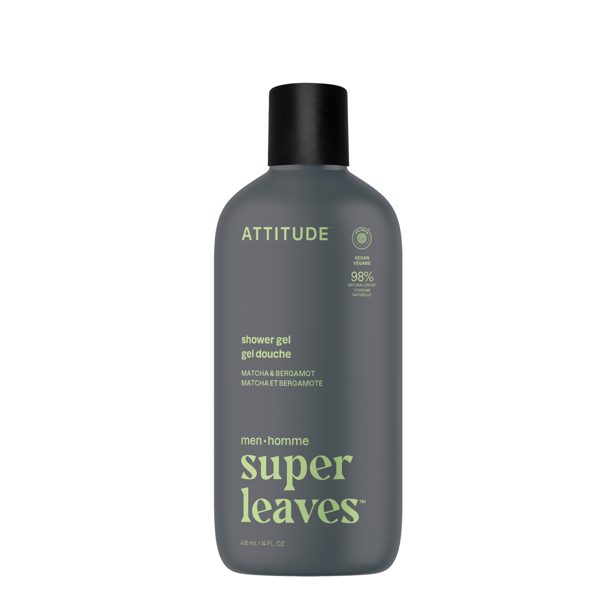 ATTITUDE gel douche homme, flacon rafraîchissant offrant une douche revitalisante.