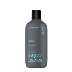 Gel douche ATTITUDE – bouteille eucalyptus-sauge, sensation rafraîchissante.