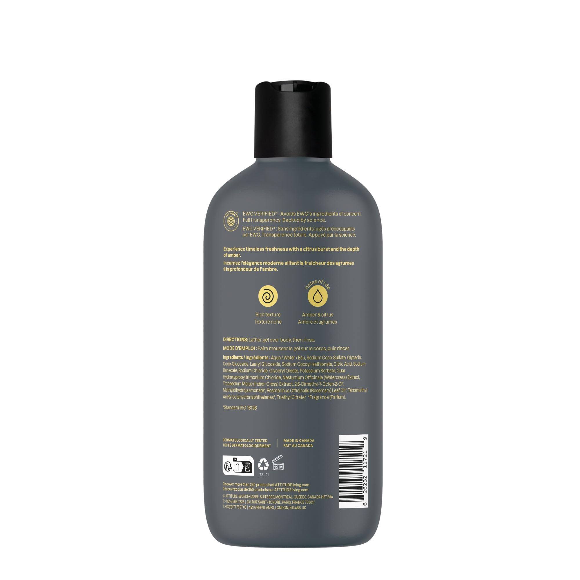 ATTITUDE Gel Douche Hommes routine soin complète et efficace