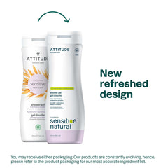 Attitude gel douche-mousse cremeuse offre une douceur enveloppante.