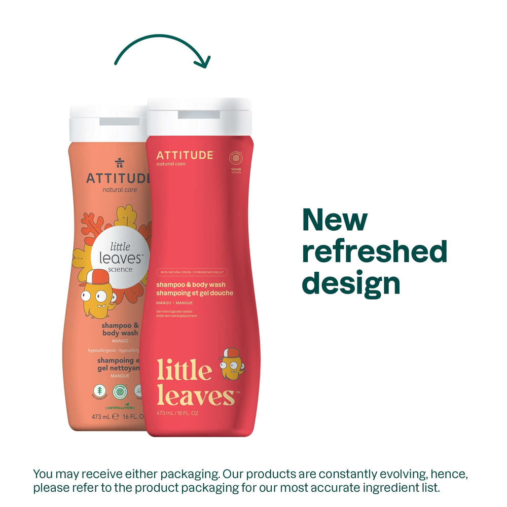 ATTITUDE Little Leaves mousse douce; texture agréable et rince facile.