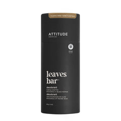 ATTITUDE natural deodorant with patchouli and black pepper in a 3 oz stick for all-day freshness.