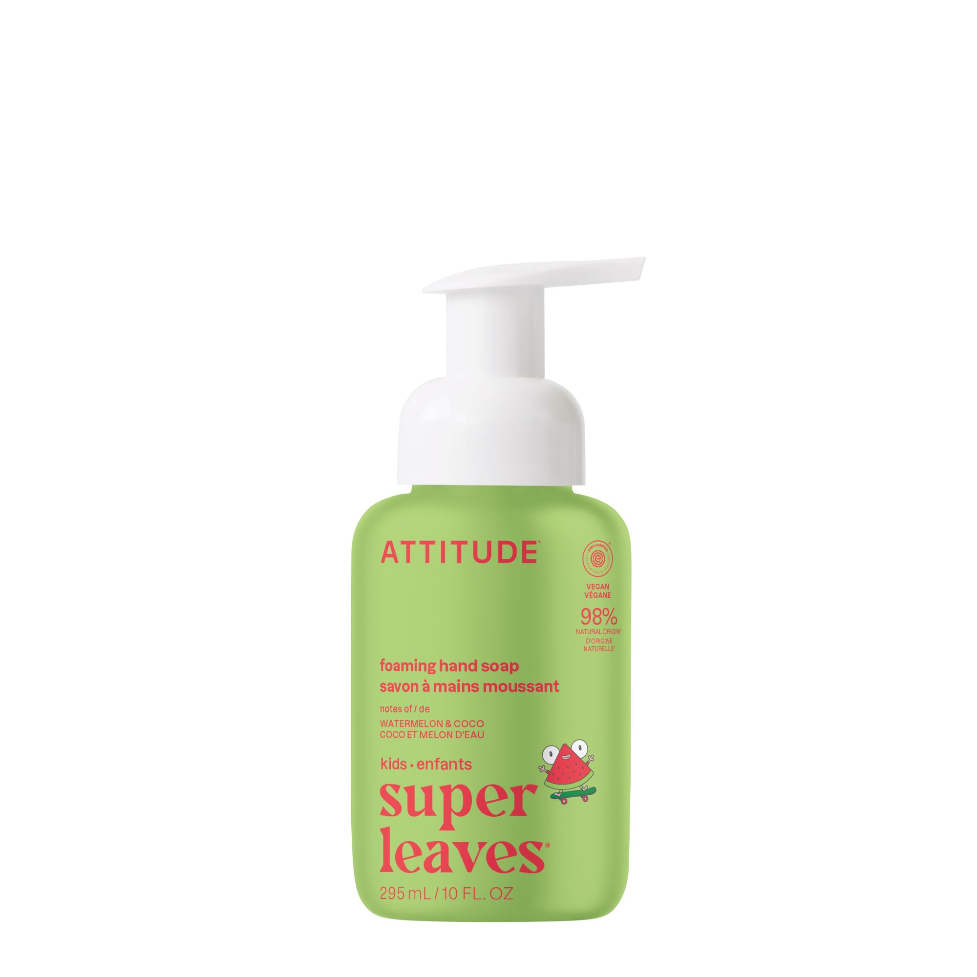 ATTITUDE savon moussant pour enfants avec pompe, pratique et autonome pour l'hygiène quotidienne.