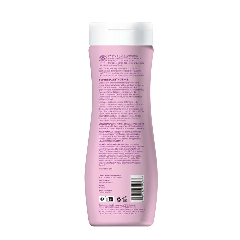 ATTITUDE Shampoing Amplifiant Fragrance Florale, expérience sensorielle agréable.