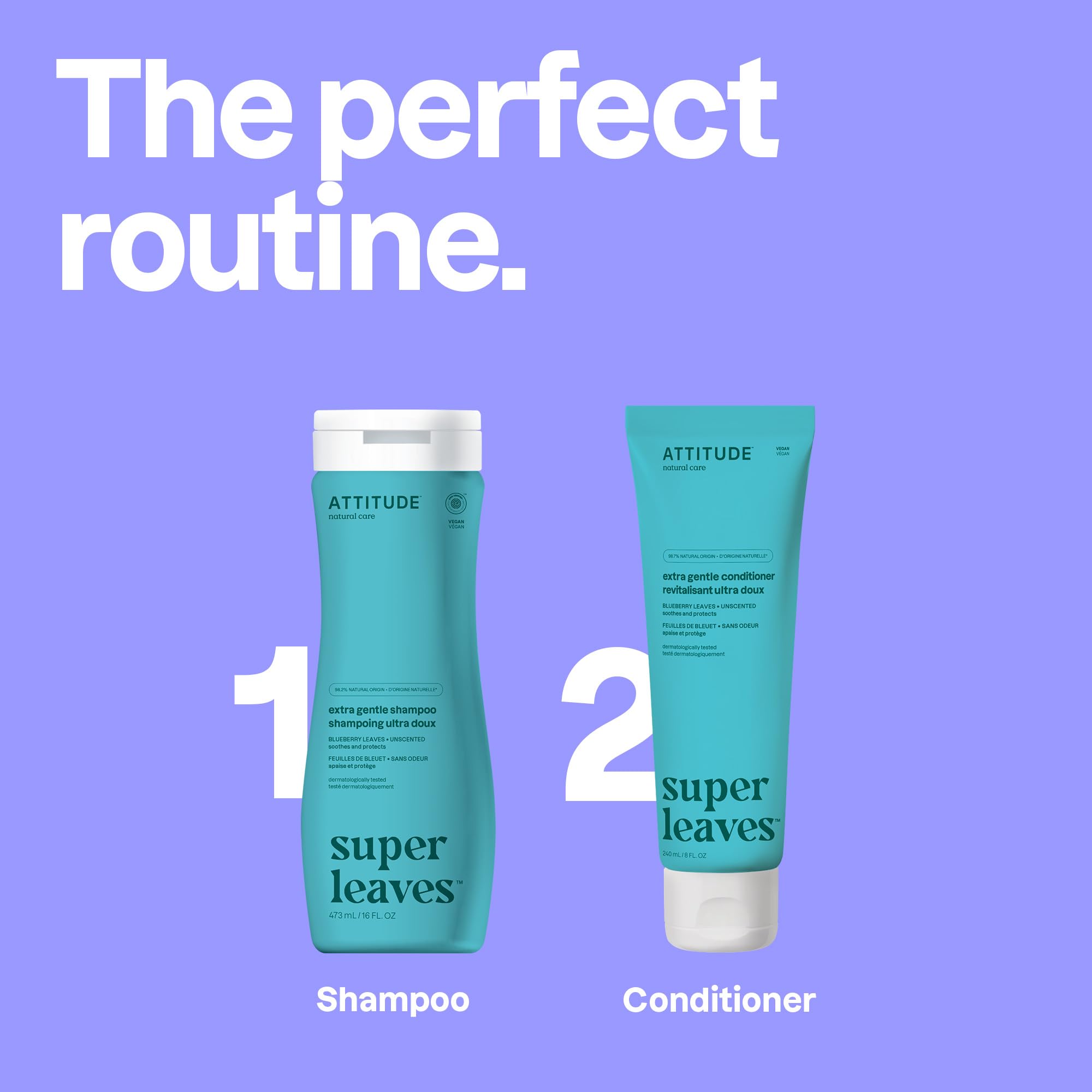 ATTITUDE Shampoing Extra Doux – label vegan certifié et engagement responsable.