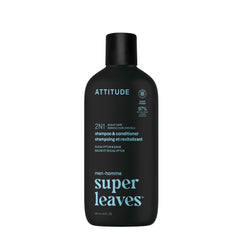 ATTITUDE Shampoing 2-en-1 - Bouteille rafraîchissante pour cuir chevelu propre et cheveux nets