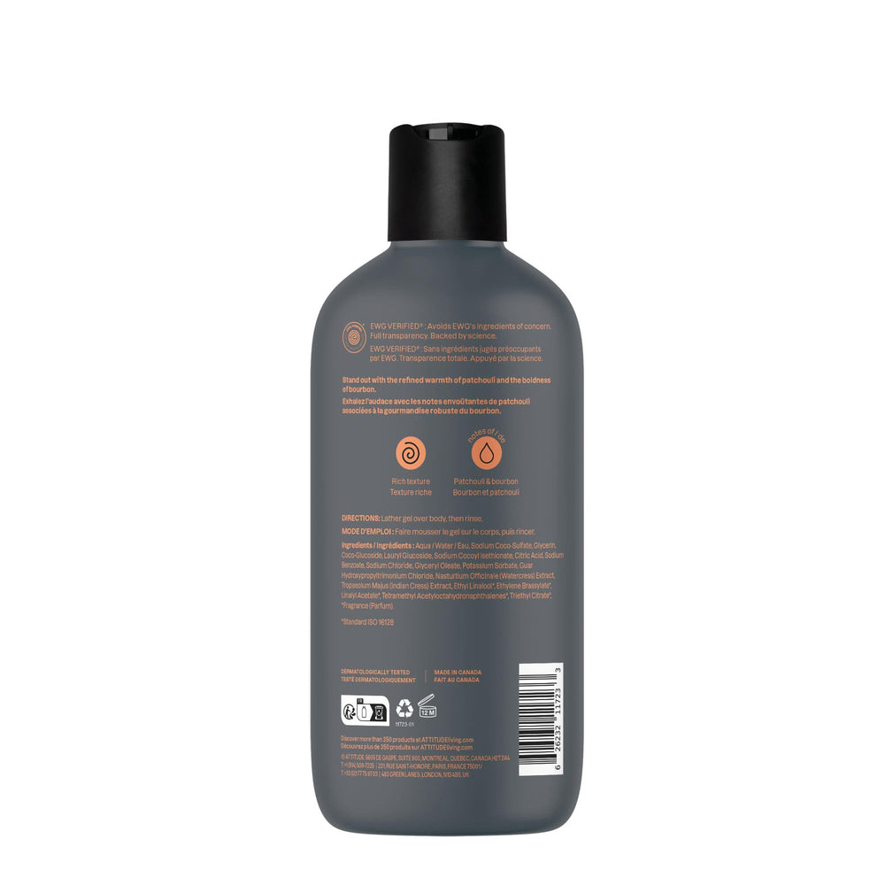 ATTITUDE gel douche homme, routine 2-en-1 avec le shampooing ATTITUDE.