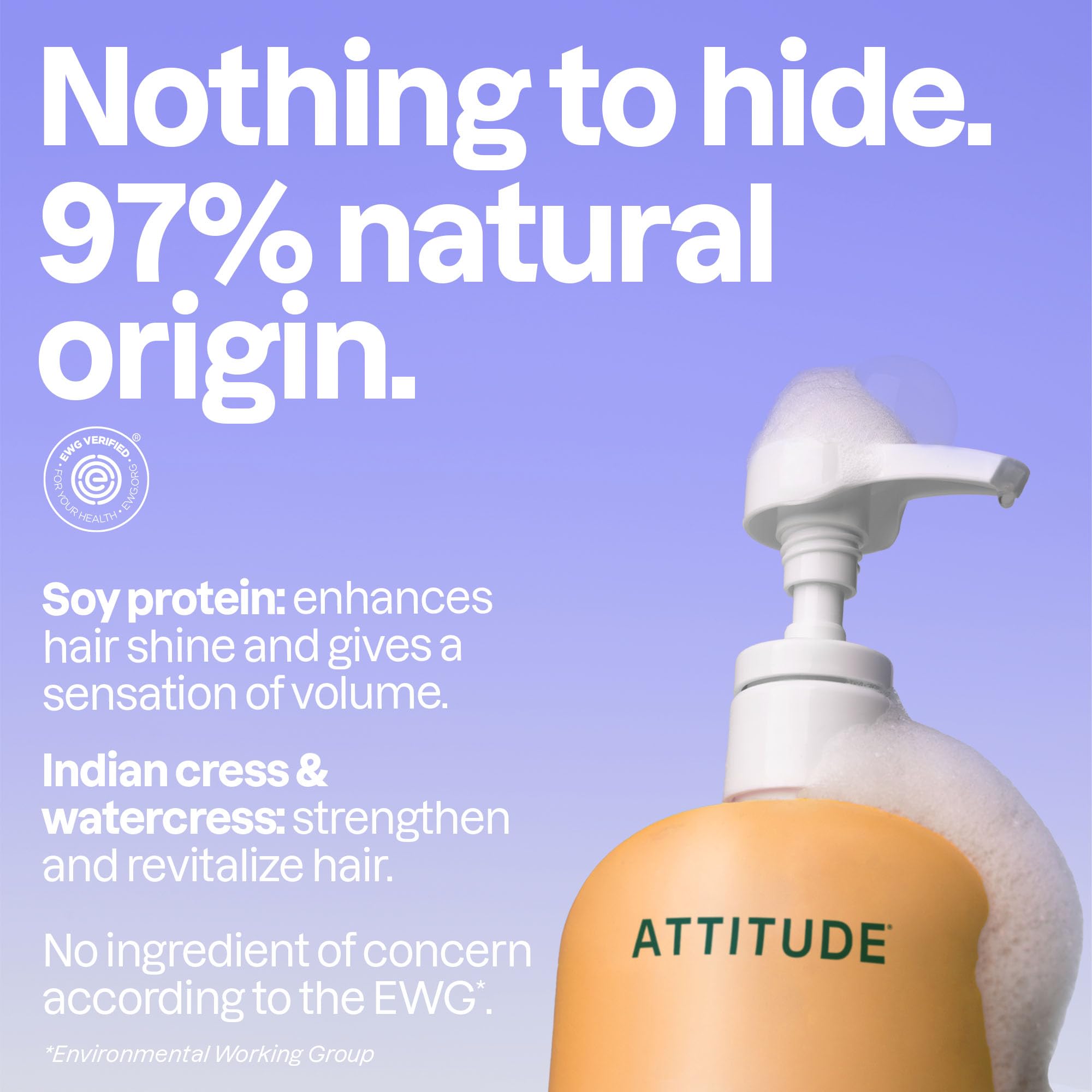 ATTITUDE: texture crème du shampooing prête à être appliquée.