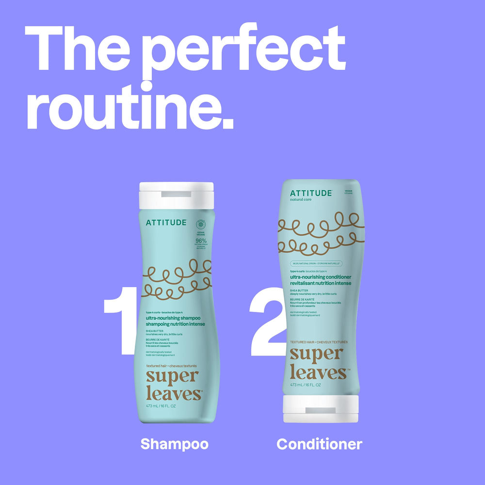 ATTITUDE Ultra-Nourrissant - routine duo avec shampoing pour boucles définies et hydratées.