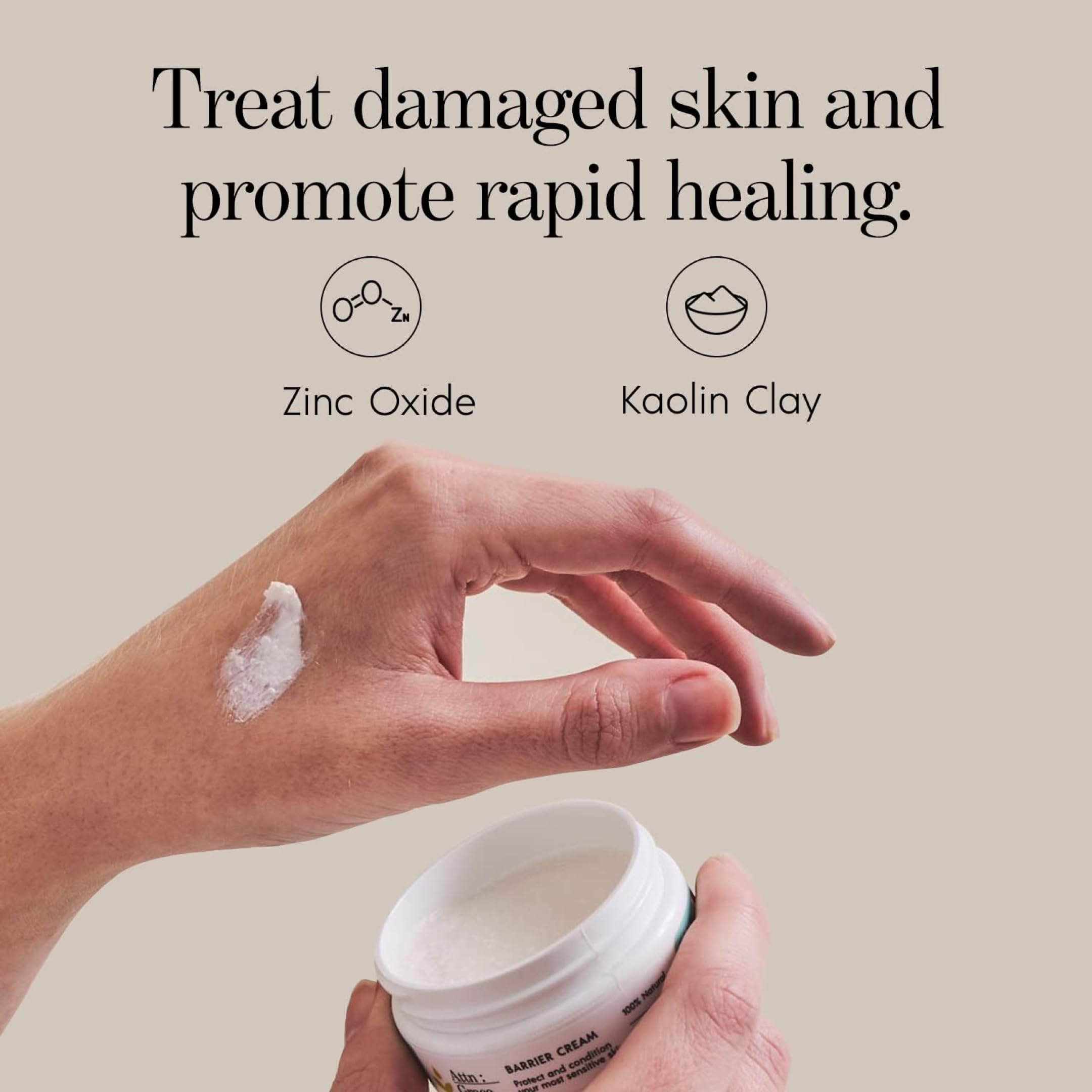 ATTN GRACE Barrière Crème – oxyde de zinc soutient les zones sensibles.
