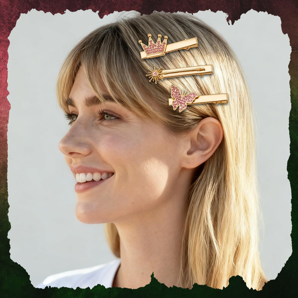 Attyxfica clips-cheveux-sorciere-strass-brillants, éclat discret pour soirée glamour.