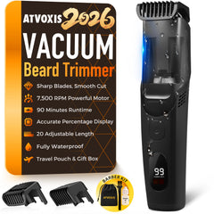 ATVOXIS tondeuse barbe avec aspiration intégrée pour un lavabo propre