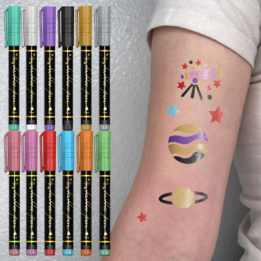 Finition brillante des tatouages temporaires atydkug sur peau