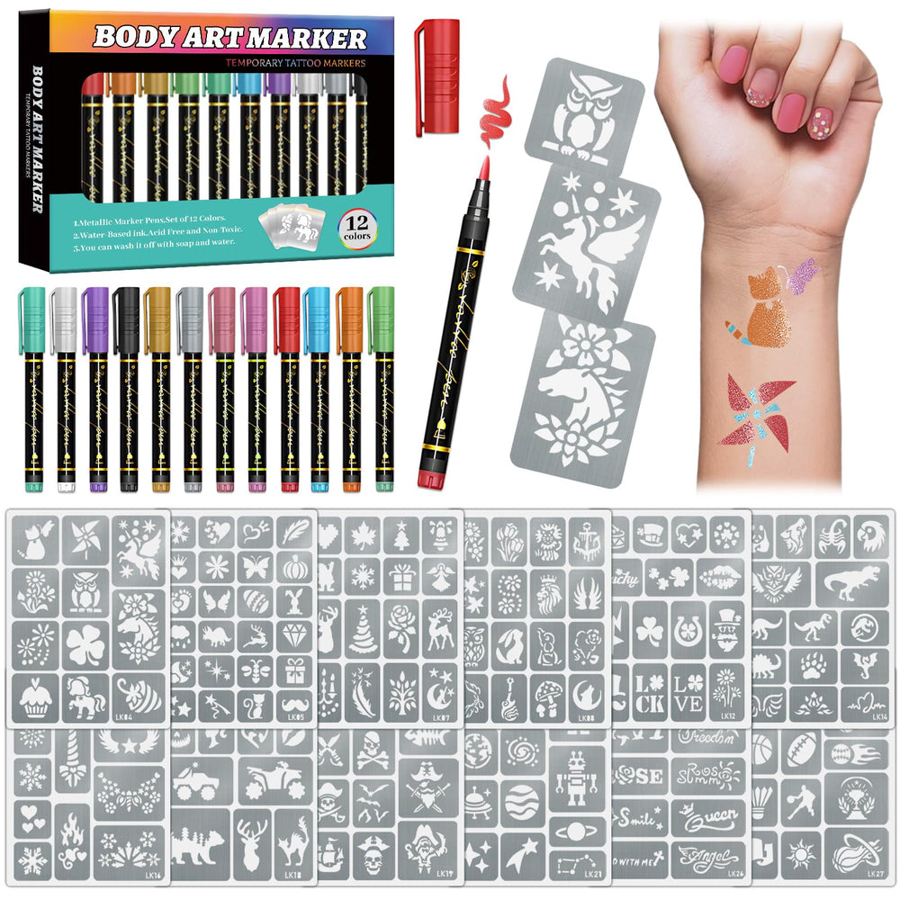 Marqueurs tatouage métalliques atydkug pour contours nets et éclat métallique