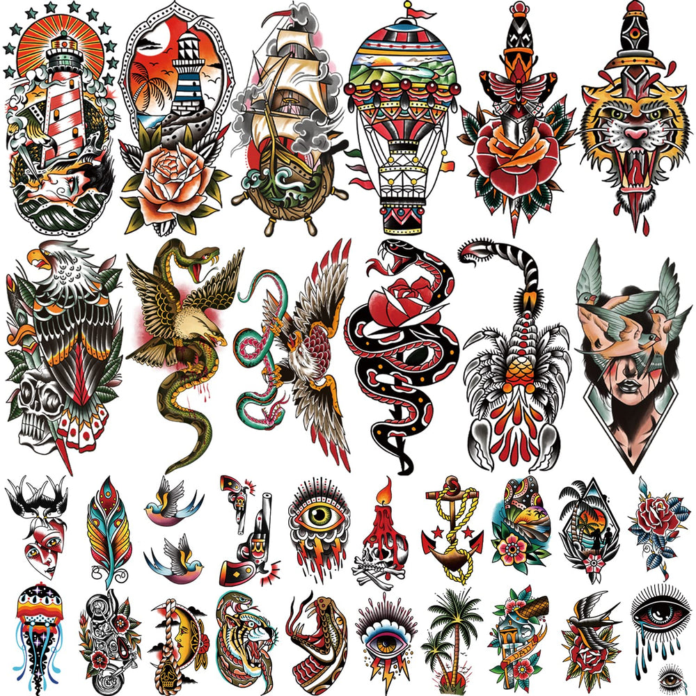 Atydkug tatouage temporaire ensemble 77 feuilles pour un look éphémère sans engagement