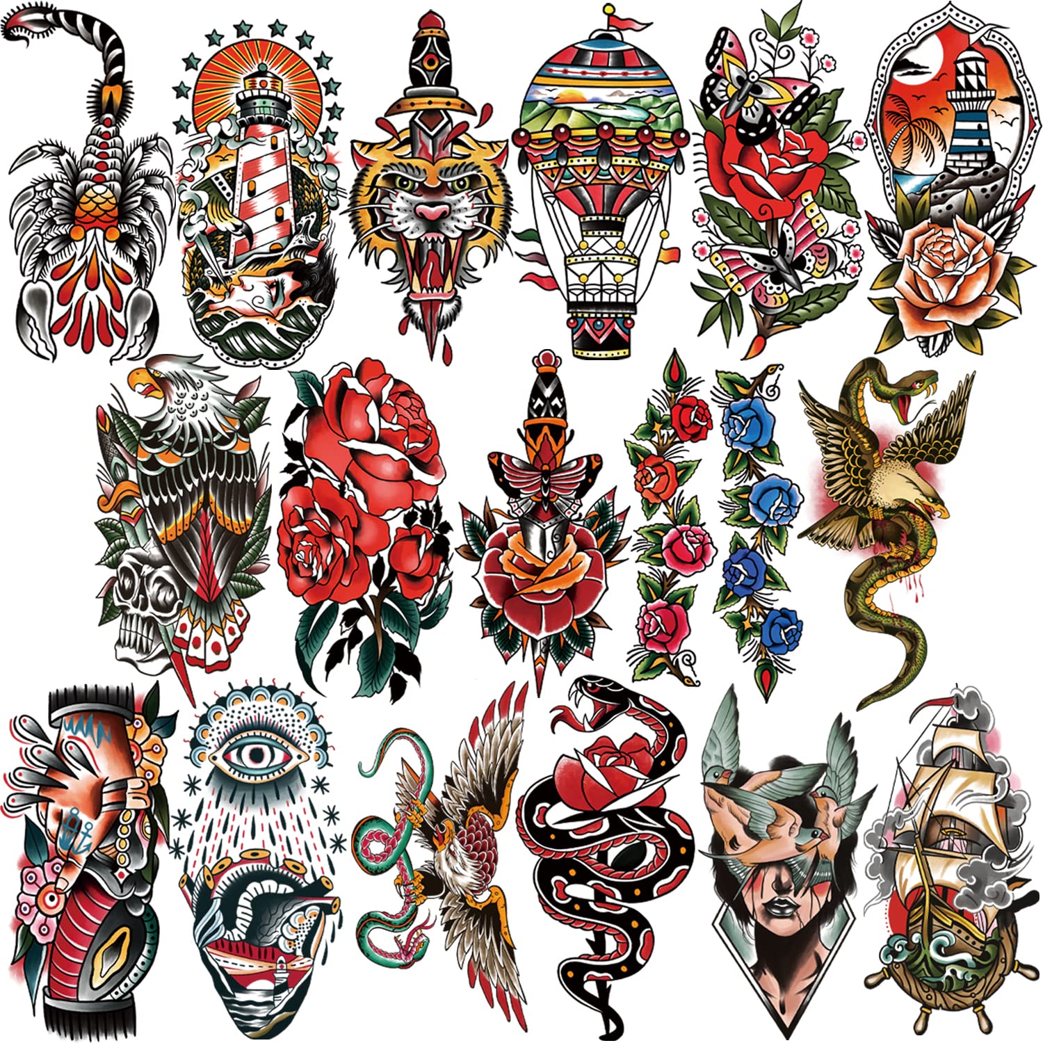 Atydkug tatouage temporaire occasions variées pour fêtes et plage