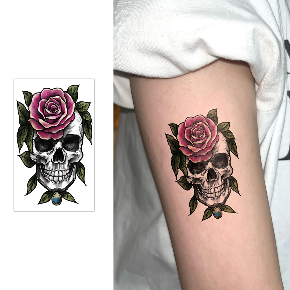 ATYDKUG tatouage temporaire papillon-rose-dos, embellit épaule et dos