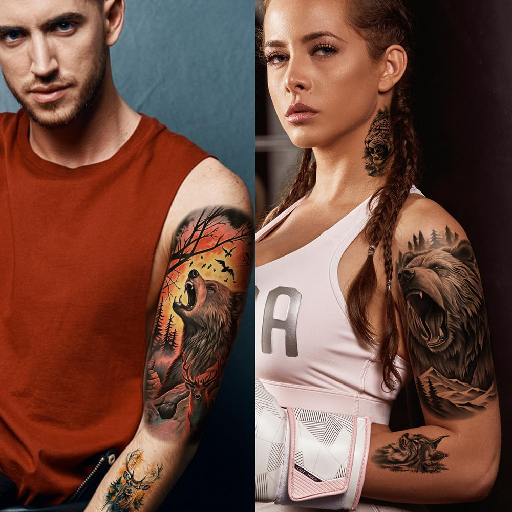 Tatouage temporaire Atydkug dinosaure grand pour des looks uniques lors d’événements.