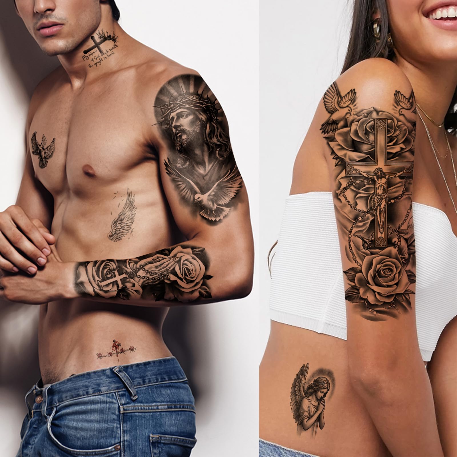Atydkug tatouages temporaires – petites feuilles 60 pour détails personnalisés.