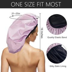 Auban Charlotte douche étanche double couche, garde les cheveux au sec pendant la routine.