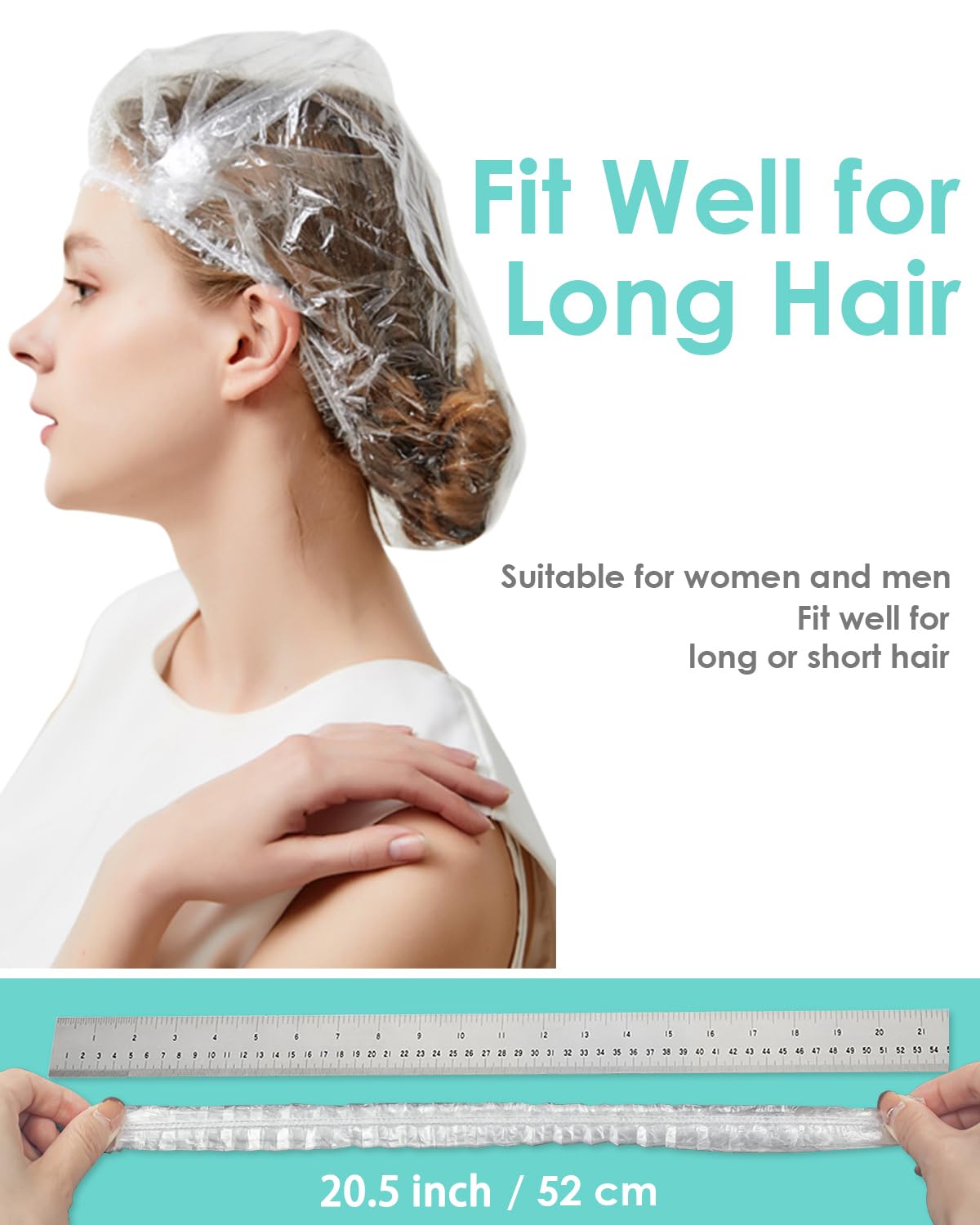 Auban individually wrapped shower cap for clean, portable use during travel.