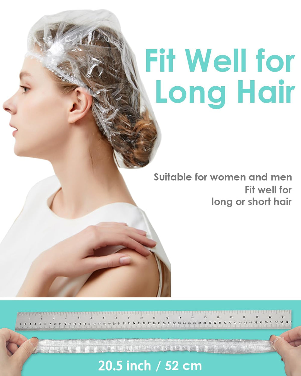 Auban individually wrapped shower cap for clean, portable use during travel.