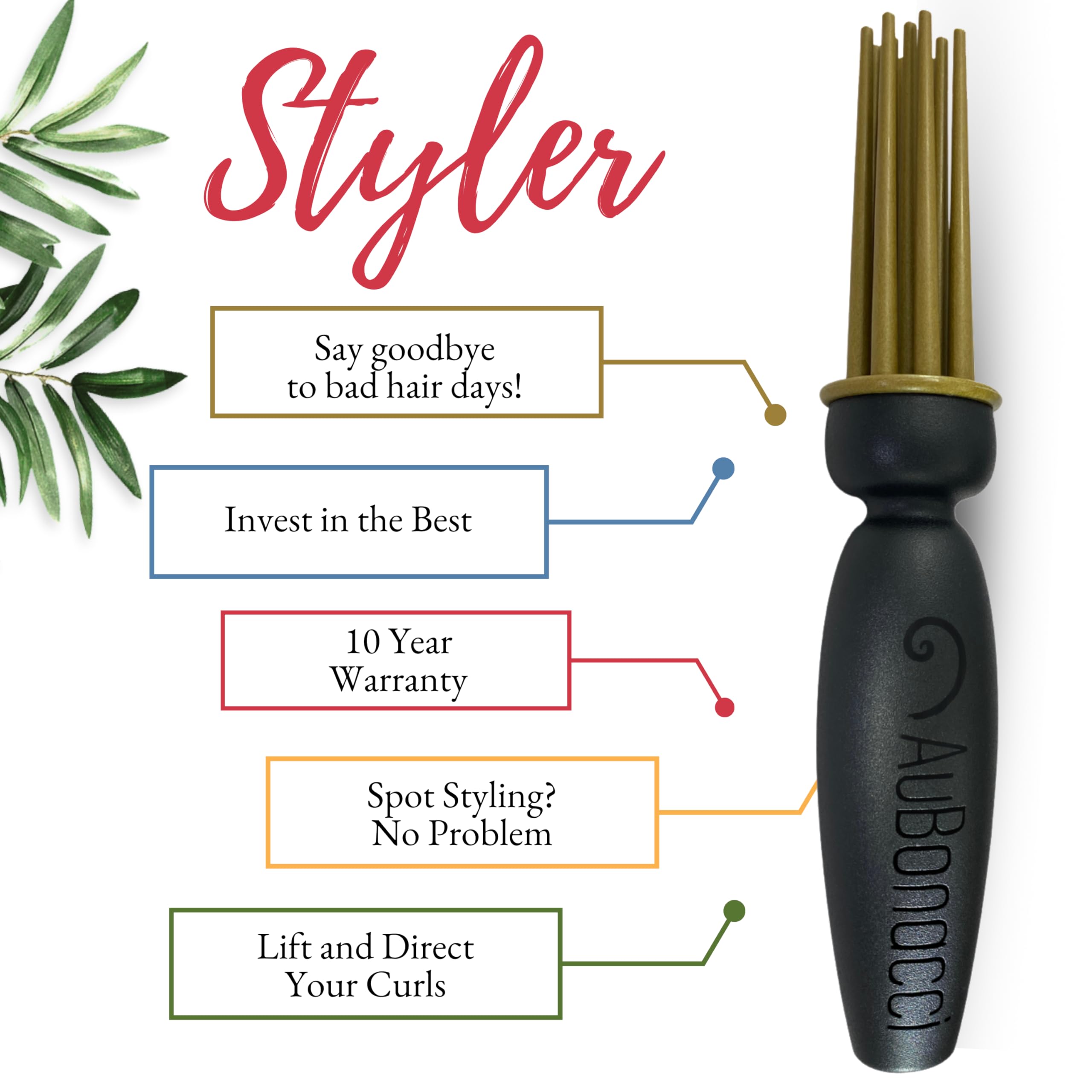 AuBonacci Styler, design circulaire facilitant le coiffage rapide des boucles