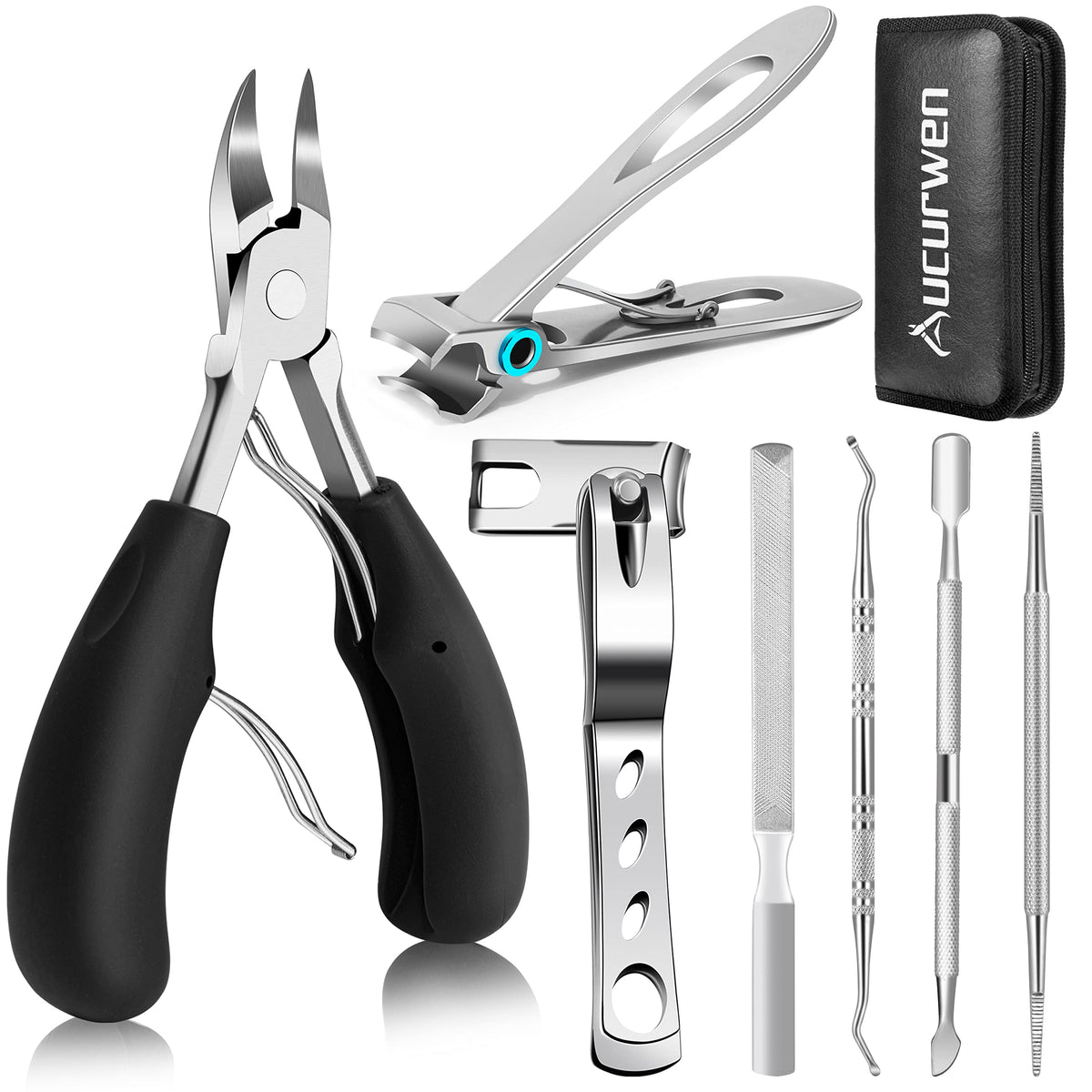 Aucurwen clip-ongles-pieds-grands: coupe précise des ongles épais.