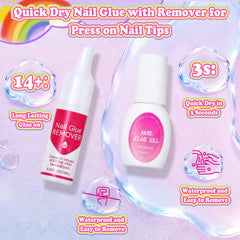 Audab dissolvant pour ongles, retrait doux sans effort