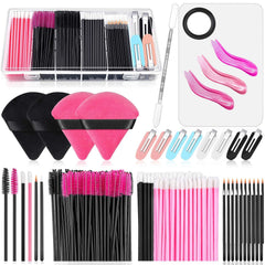Audab kit applicateurs jetables etui transparent : rangement clair et hygiénique pour le maquillage.