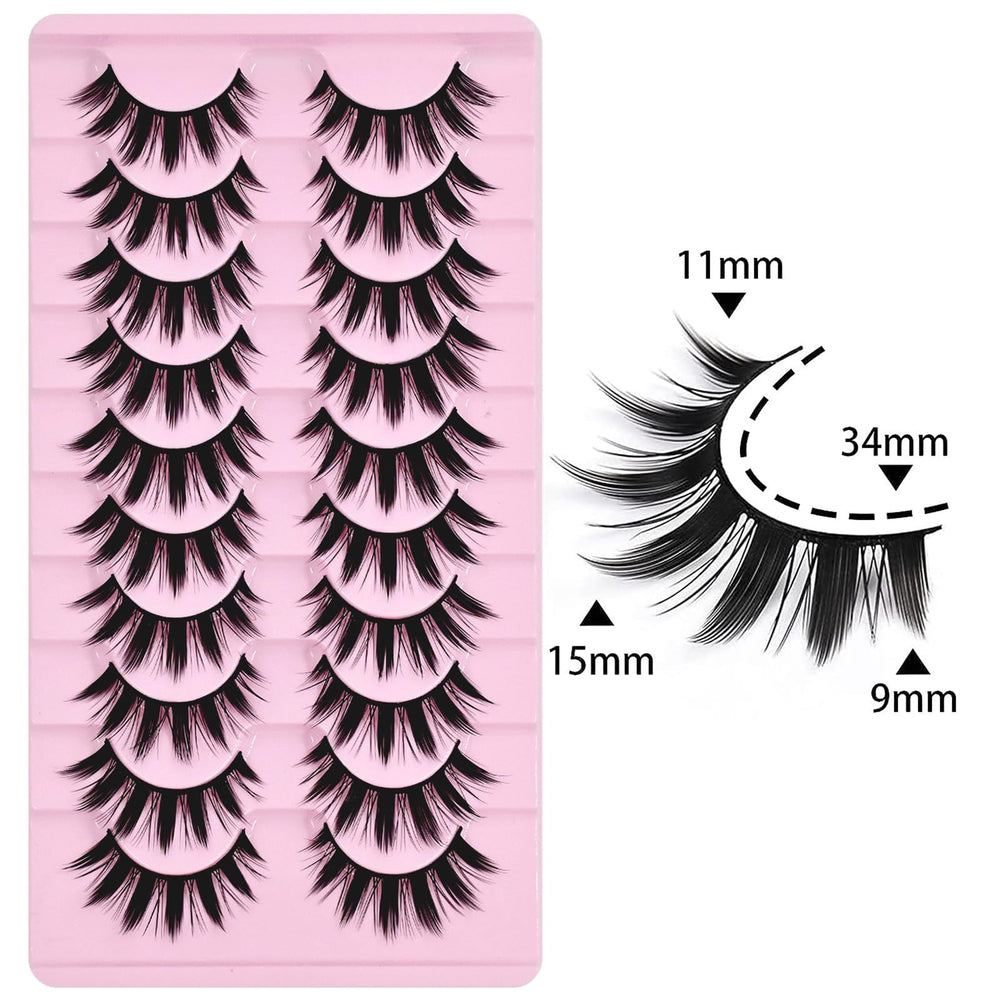 Cils AUGENLI cosplay manga 16mm boucles pour un regard volumineux.
