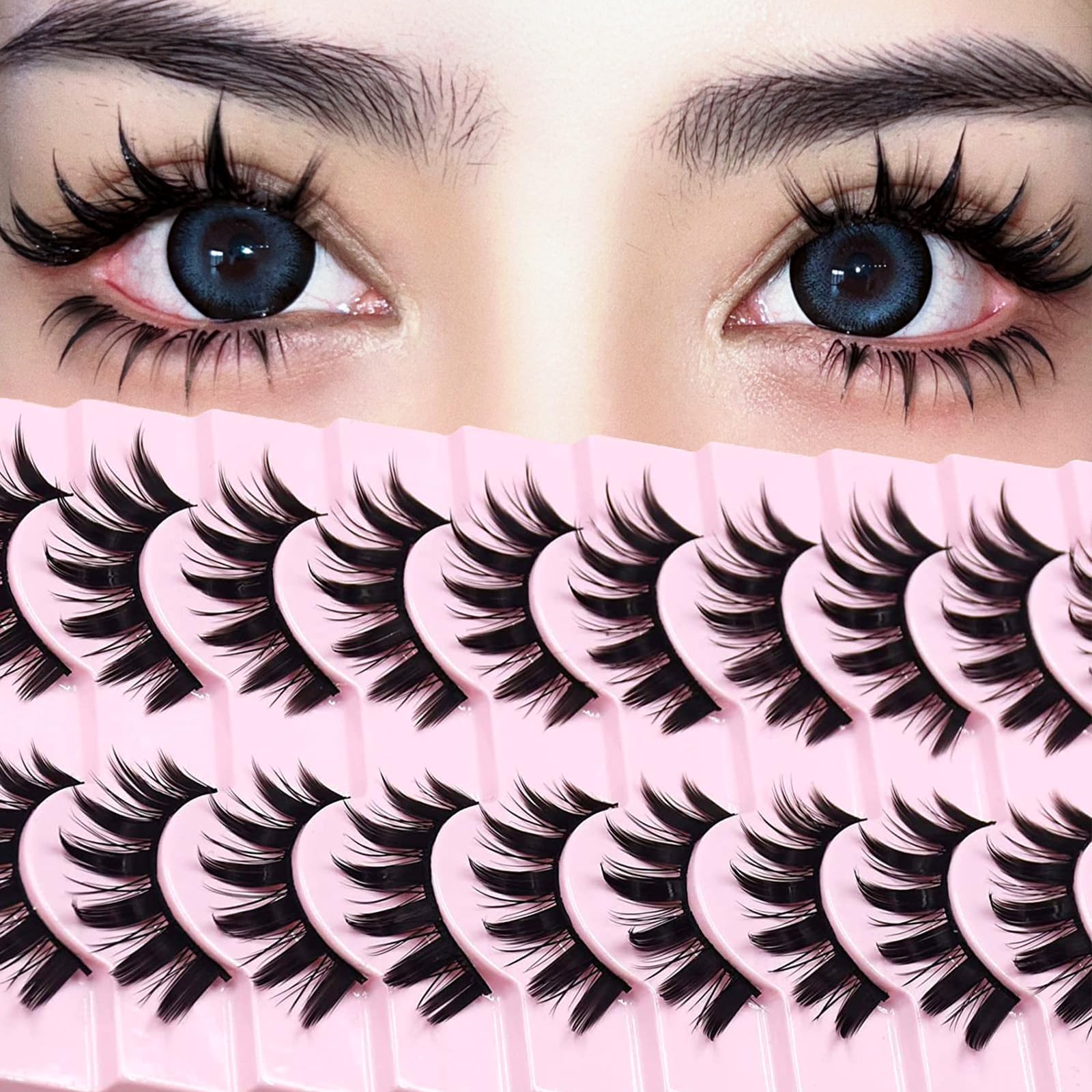 Cils Manga AUGENLI 16mm épineux pour un regard audacieux et durable.