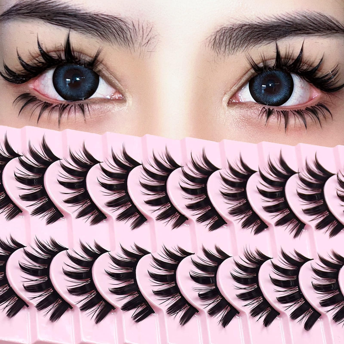Cils Manga AUGENLI 16mm épineux pour un regard audacieux et durable.