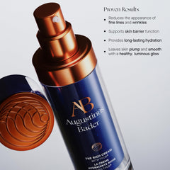 Application matin sur le visage avec Rich Cream pour peau fraîche.