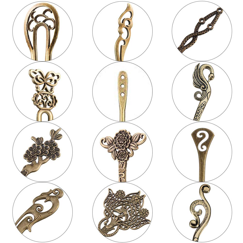AUHOKY baguettes cheveux bronze 01, finition antique et fixation stable.