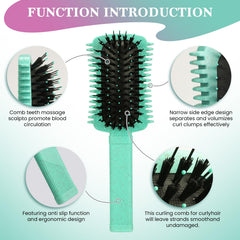 Brosse Auhrjomra pour démêlage efficace sans casse sur cheveux texturés.