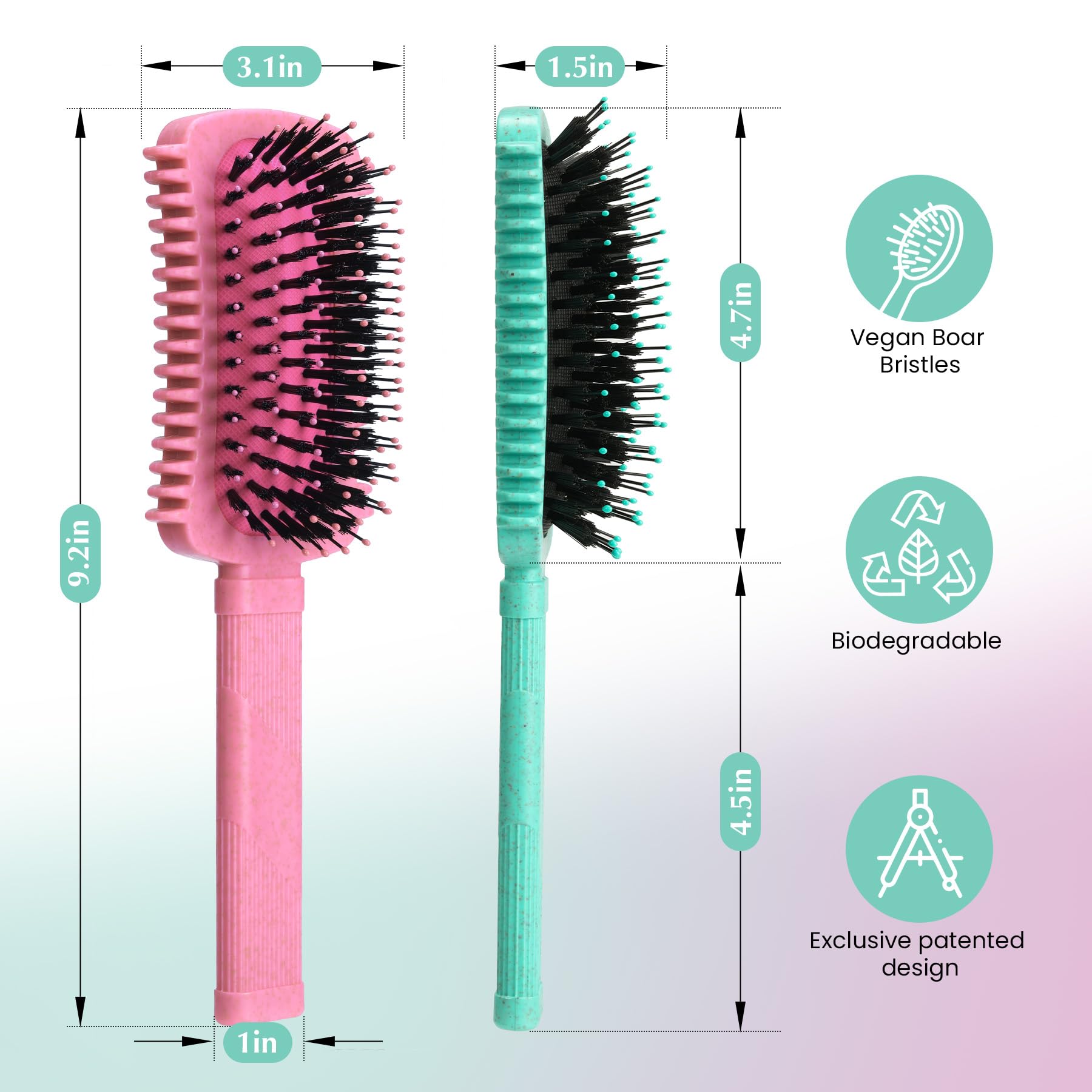 Brosse Auhrjomra en poils de sanglier, durable et efficace.